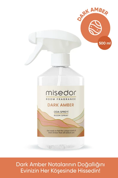 MİSEDOR 2 li Set Dark Amber Çubuklu Oda Kokusu 120 ml & Oda Spreyi 500 ml - 4