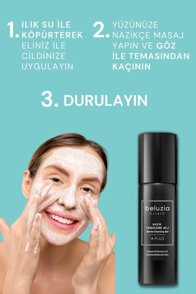 BELUZİA Clinic Hassas Ve Normal Ciltlere Özel Nazik Temizleme Jeli 150 Ml - 3