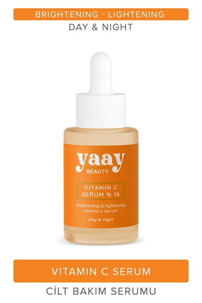 YAAY BEAUTY %16 Vitamin C Serum 30 ml Brightening & Lightening & Vitamin C