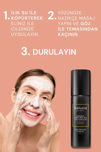 BELUZİA Clinic Yağlı Ciltlere Özel Arındırıcı Temizleme Jeli 150 Ml - 3