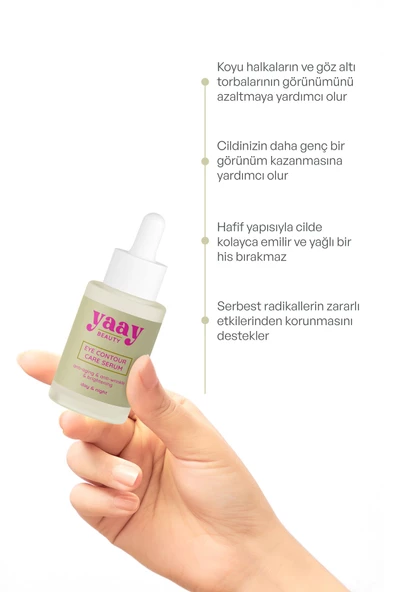 YAAY BEAUTY Eye Contour Care Serum Anti Aging Göz Çevresi Serumu 30 ml - 5