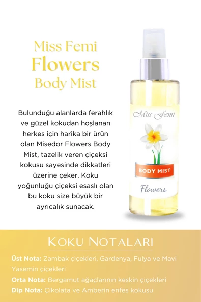MİSEDOR Missfemi Flowers Body Mist 130 ml - 3