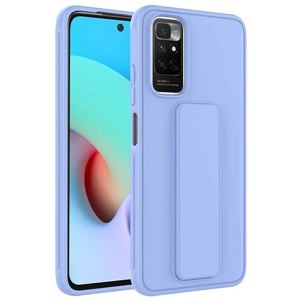 zore Xiaomi Redmi Note 11 Pro 5G Kılıf Zore Qstand Kapak-Lila