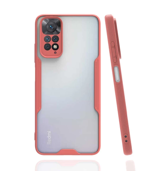 zore Xiaomi Redmi Note 11S Global Kılıf Zore Parfe Kapak-Pembe