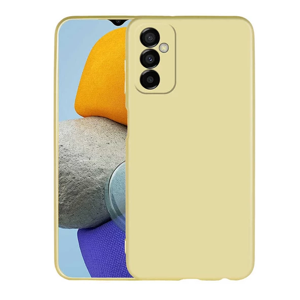 zore Galaxy M23 Kılıf Zore Premier Silikon Kapak-Gold