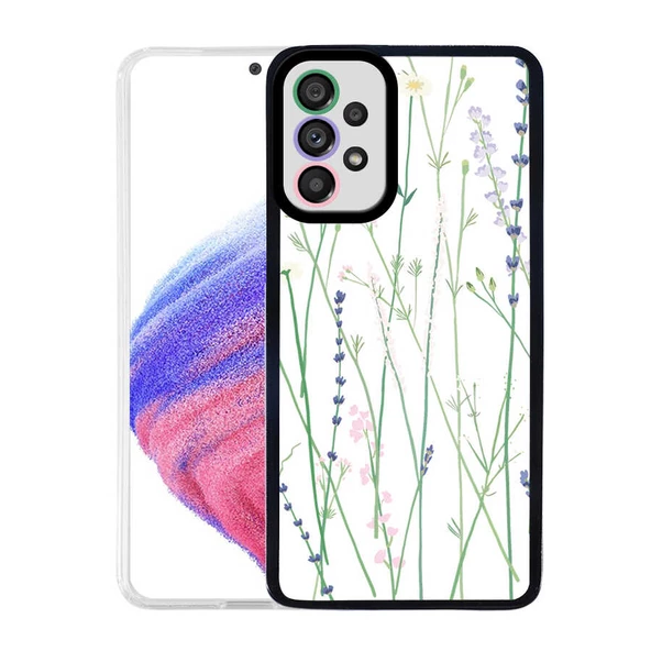 zore Galaxy A23 Kılıf Zore M-Fit Desenli Kapak-Flower No4