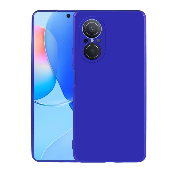 zore Huawei Nova 9 SE Kılıf Zore Premier Silikon Kapak-Saks Mavi