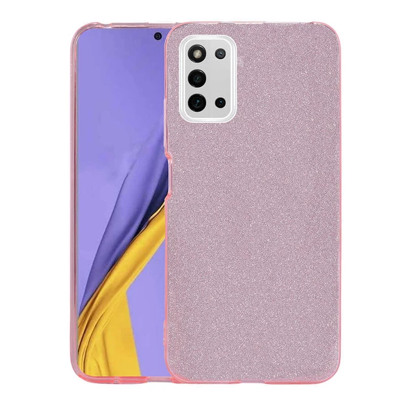 zore Galaxy A03S Kılıf Zore Shining Silikon-Pembe