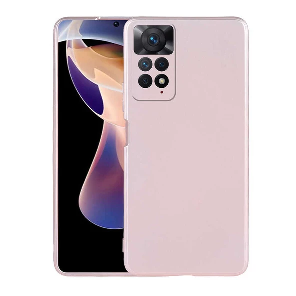 zore Xiaomi Redmi Note 11 Pro 5G Kılıf Zore Premier Silikon Kapak-Rose Gold