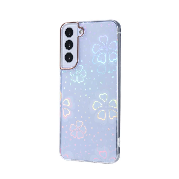 zore Galaxy S22 Plus Kılıf Zore Sidney Desenli Sert Kapak-Flower No3