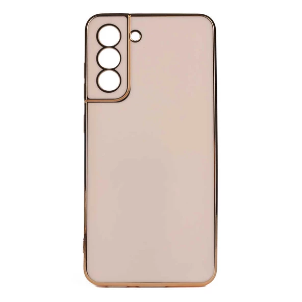 zore Galaxy S21 FE Kılıf Zore Bark Kapak-Rose Gold