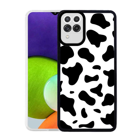 zore Galaxy M32 Kılıf Zore M-Fit Desenli Kapak-Cow No1