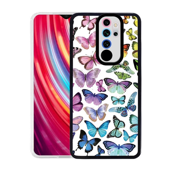 zore Xiaomi Redmi Note 8 Pro Kılıf Zore M-Fit Desenli Kapak-Butterfly No3