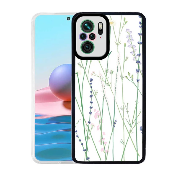 zore Xiaomi Redmi Note 10S Kılıf Zore M-Fit Desenli Kapak-Flower No4