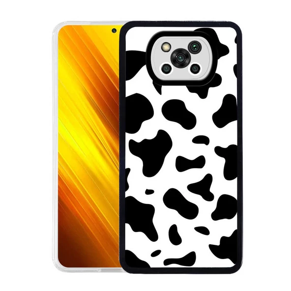 zore Xiaomi Poco X3 Kılıf Zore M-Fit Desenli Kapak-Cow No1