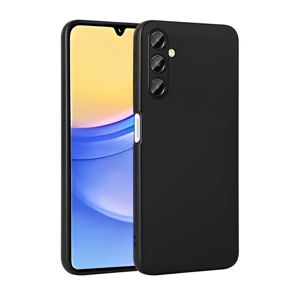 zore Galaxy A15 Kılıf Zore Premier Silikon Kapak-Siyah