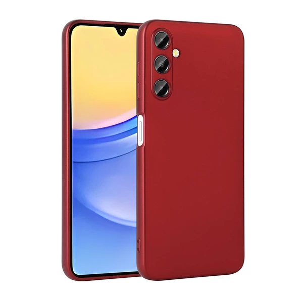 zore Galaxy A15 Kılıf Zore Premier Silikon Kapak-Kırmızı