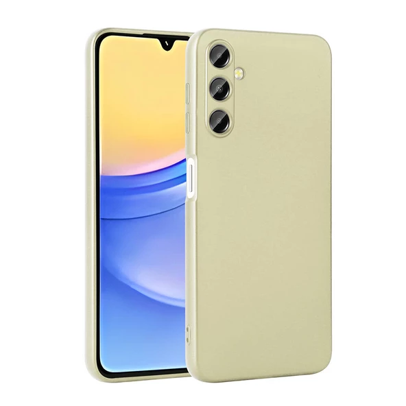 zore Galaxy A15 Kılıf Zore Premier Silikon Kapak-Gold