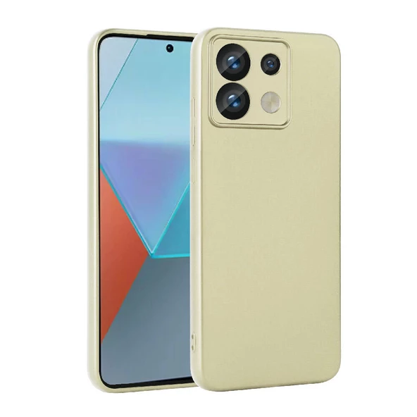 zore Xiaomi Redmi Note 13 Pro 5G Kılıf Zore Premier Silikon Kapak-Gold