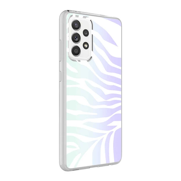 zore Galaxy A52 Kılıf Zore M-Blue Desenli Kapak-Zebra No1