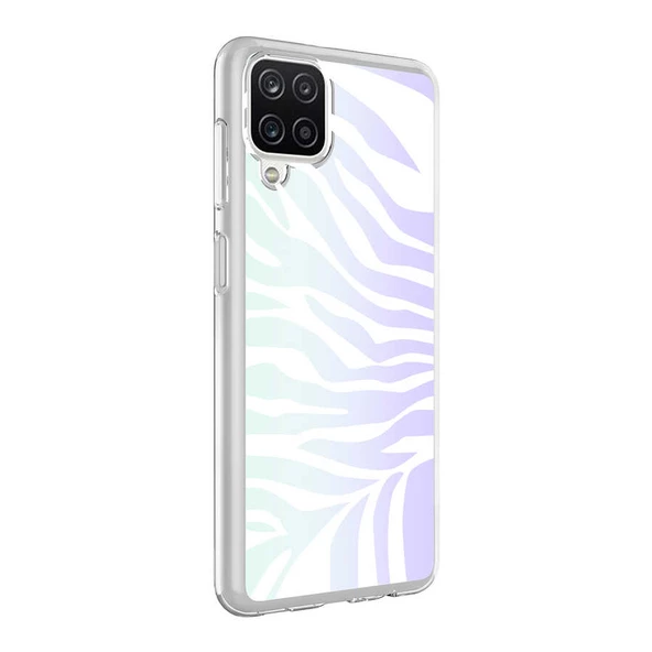 zore Galaxy A12 Kılıf Zore M-Blue Desenli Kapak-Zebra No1