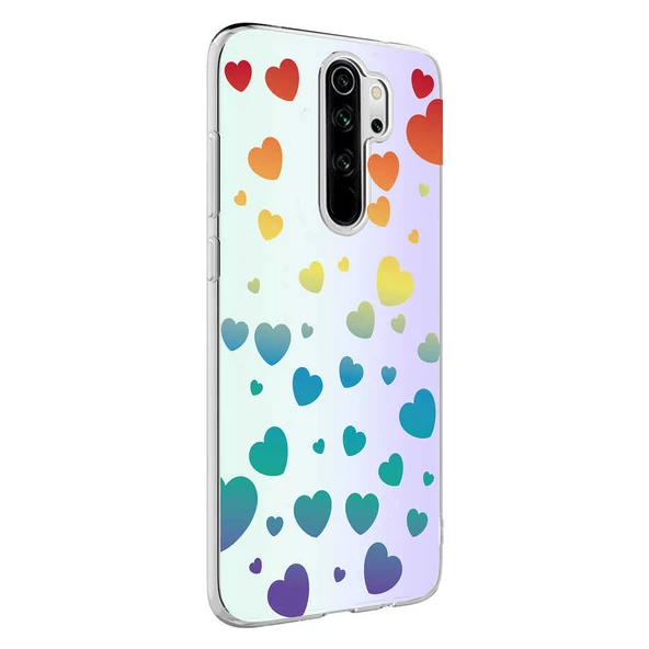 zore Xiaomi Redmi Note 8 Pro Kılıf Zore M-Blue Desenli Kapak-Heart No3