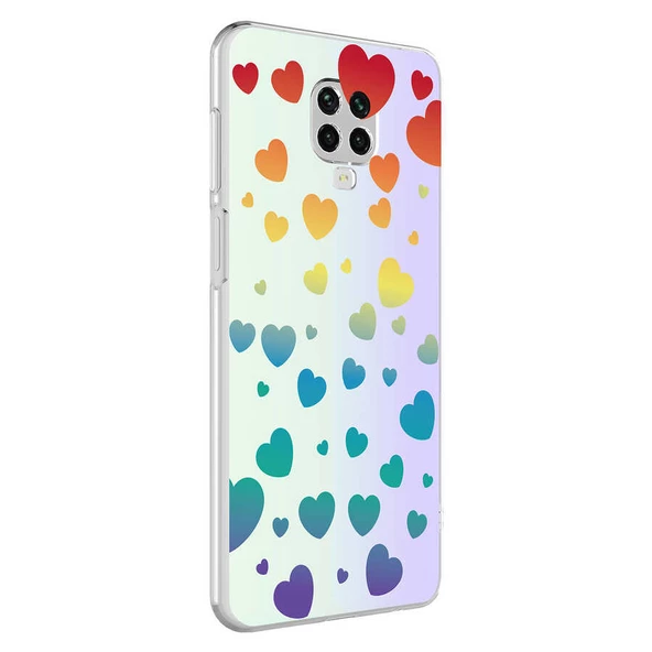 zore Xiaomi Redmi Note 9S Kılıf Zore M-Blue Desenli Kapak-Heart No3