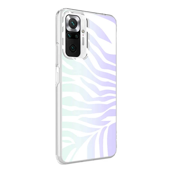 zore Xiaomi Redmi Note 10 Pro Kılıf Zore M-Blue Desenli Kapak-Zebra No1