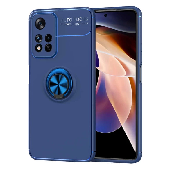 zore Xiaomi Redmi Note 11 Pro 5G Kılıf Zore Ravel Silikon Kapak-Mavi