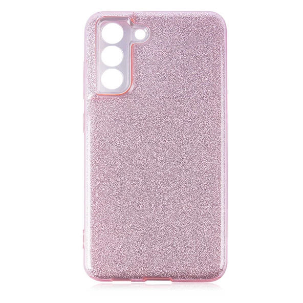 zore Galaxy S21 FE Kılıf Zore Shining Silikon-Pembe