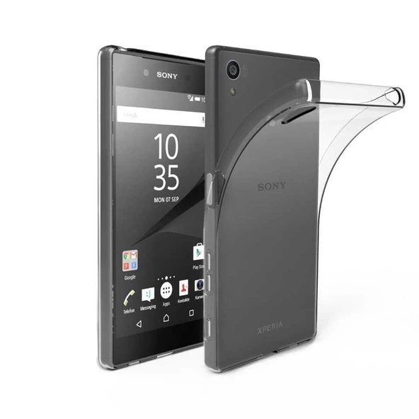 zore Sony Xperia Z5 Premium Kılıf Zore Süper Silikon Kapak-Renksiz