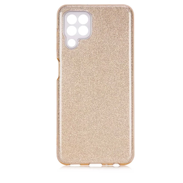 zore Galaxy M22 Kılıf Zore Shining Silikon-Gold