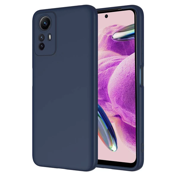 zore Xiaomi Redmi Note 12S Kılıf Zore Mara Lansman Kapak-Lacivert