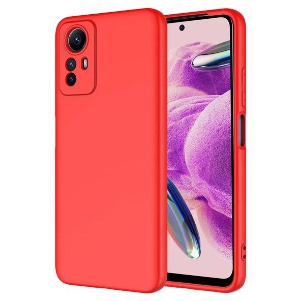 zore Xiaomi Redmi Note 12S Kılıf Zore Mara Lansman Kapak-Kırmızı