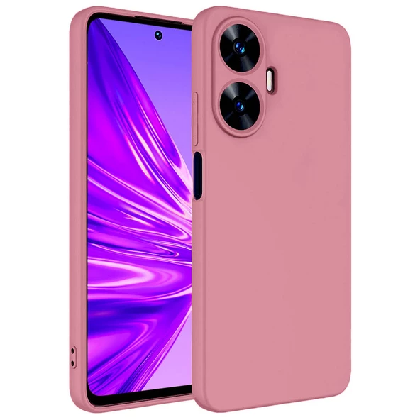 zore Realme C55 Kılıf Zore Mara Lansman Kapak-Pembe