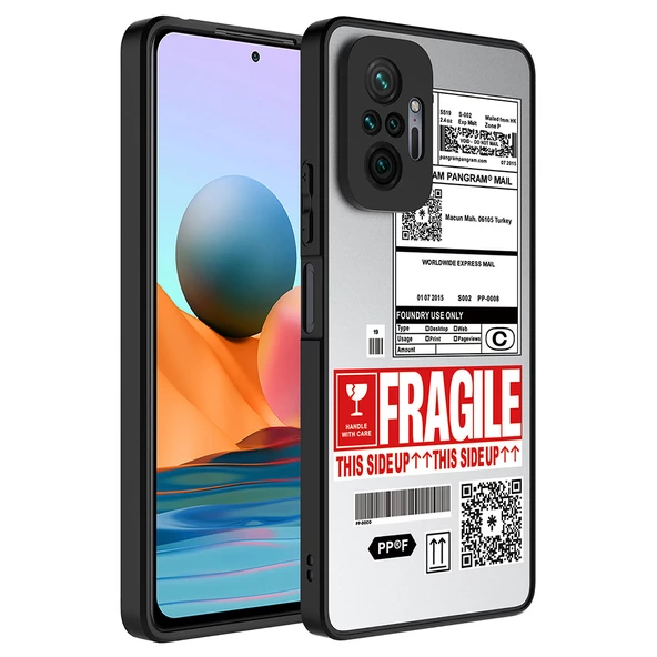 zore Xiaomi Redmi Note 10 Pro Kılıf Aynalı Desenli Kamera Korumalı Parlak Zore Mirror Kapak-Fragile