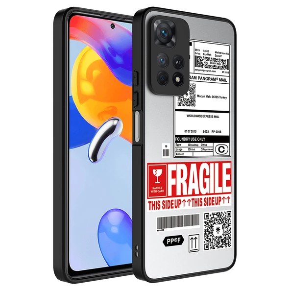 zore Xiaomi Redmi Note 11 Pro 5G Kılıf Aynalı Desenli Kamera Korumalı Parlak Zore Mirror Kapak-Fragile