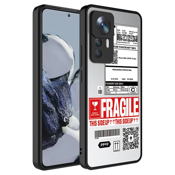 zore Xiaomi Mi 12T Pro Kılıf Aynalı Desenli Kamera Korumalı Parlak Zore Mirror Kapak-Fragile