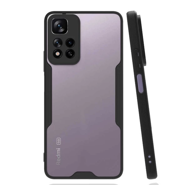 zore Xiaomi Redmi Infinix Note 11 Pro Plus 5G Kılıf Zore Parfe Kapak-Siyah