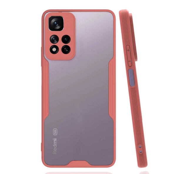 zore Xiaomi Redmi Infinix Note 11 Pro Plus 5G Kılıf Zore Parfe Kapak-Pembe