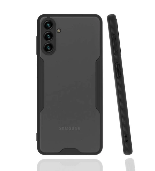 zore Galaxy A13 5G Kılıf Zore Parfe Kapak-Siyah