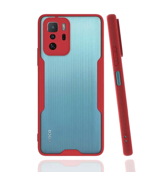 zore Xiaomi Poco X3 GT Kılıf Zore Parfe Kapak-Kırmızı