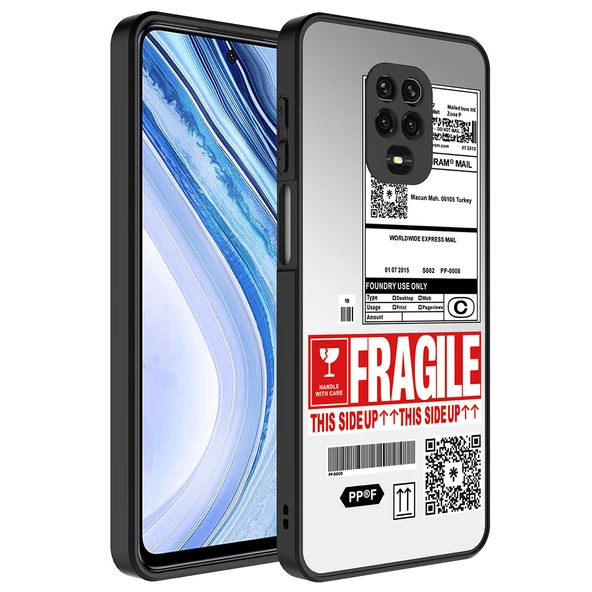 zore Xiaomi Redmi Note 9 Pro Kılıf Aynalı Desenli Kamera Korumalı Parlak Zore Mirror Kapak-Fragile