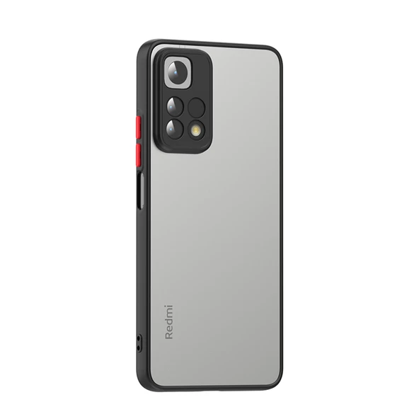 zore Xiaomi Redmi Note 11 Pro 5G Kılıf Zore Hux Kapak-Siyah