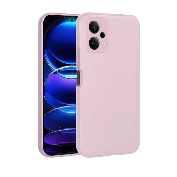 zore Xiaomi Redmi Note 12 5G Kılıf Zore Premier Silikon Kapak-Rose Gold