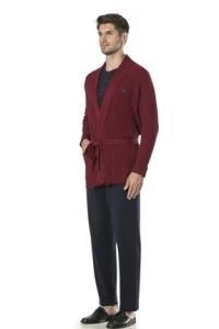 Pierre Cardin 5595 BORDO  Damatlık Ropteşambr 5 Li Pijama Set