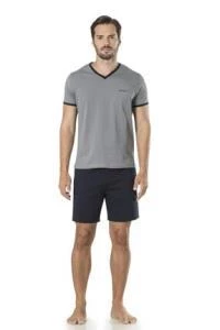 Pierre Cardin 5595 GRİ  Damatlık Ropteşambr 5 Li Pijama Set - 3