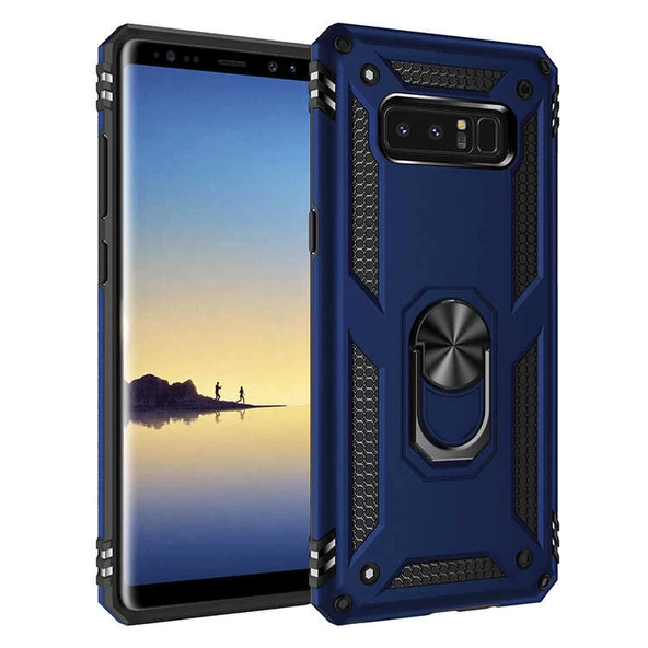 zore Galaxy Note 8 Kılıf Zore Vega Kapak-Mavi