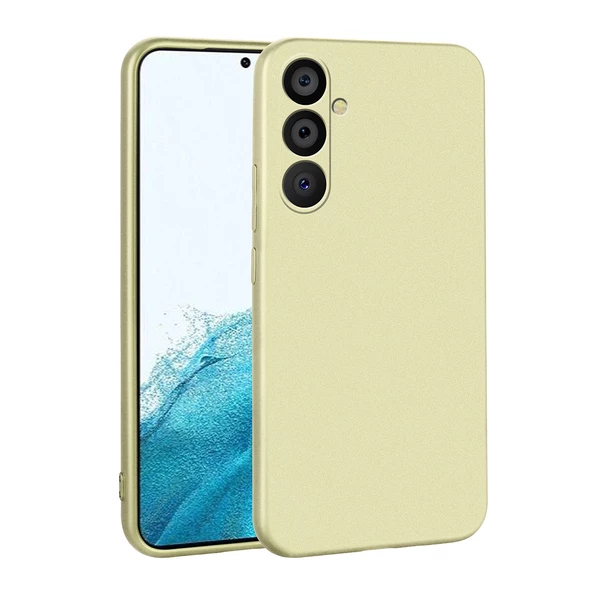 zore Galaxy A54 Kılıf Zore Premier Silikon Kapak-Gold