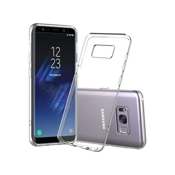 zore Galaxy S8 Kılıf Zore Süper Silikon Kapak-Renksiz